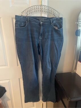 Maurices Women’s Dark Blue Bootcut Jeans Long Inseam